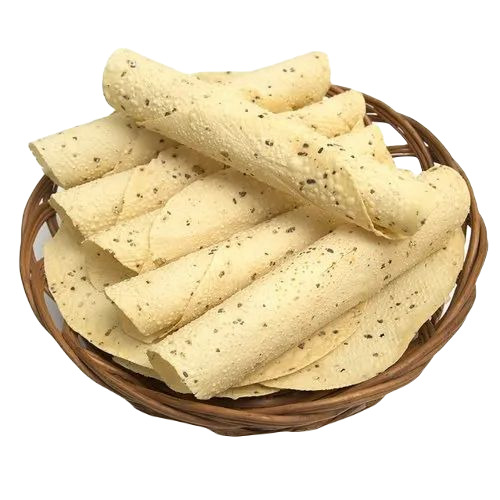 Udad Punjabi Papad - Round 7 Inch, Yellow, Salty Flavor | Delicious Taste, Suitable for Adults, Children, and Old-Aged, 400 Grams