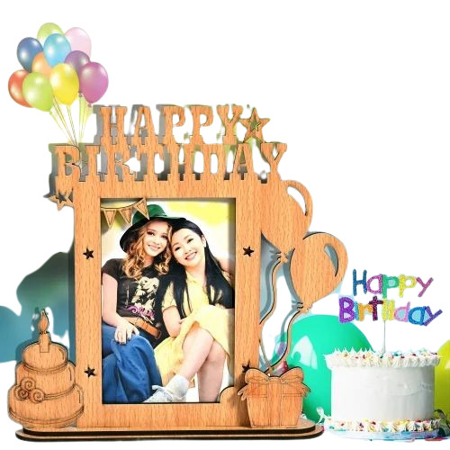 8 Inch Wooden Photo Frame - Wood 8x10 Inches Brown | Rectangle Shape Indian Style Elegant Decoration for Home or Office