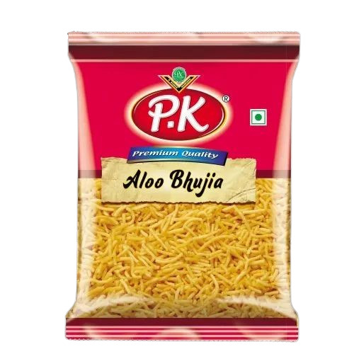 Aloo Bhujia Namkeen Packaging Pouch - LDPE Material, Printed Design | Ideal for Snack Packaging Needs
