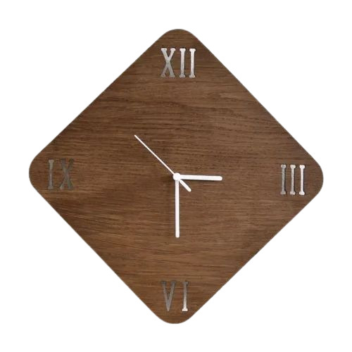 Analog Wooden Wall Clock - 10 Inch Round Design | Classy Brown Finish 1 Year Warranty
