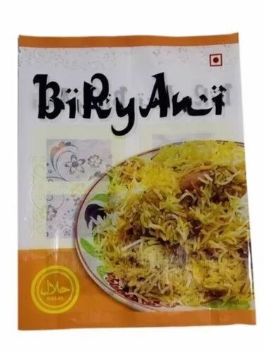 Biryani Packaging Pouch - Plastic Material, Printed Design | Ideal for Efficient Food Packaging Solutions