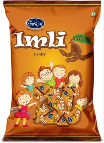 Candy Packaging Pouch - LDPE, 6x4 Inches, Printed Design | Center Sealed, Glossy Finish, Double Layer Lamination, Heat Sealed Closure