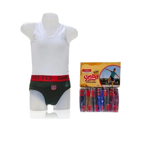 Children Boys Briefs - Cotton Material Plain Pattern | Stylish and Comfortable Design for Young Boys
