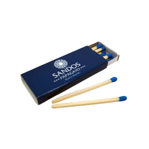 Cigar Match Box - Wooden Material, Cuboid Shape, Brown Match Head, Customized with Printed Logo | 10 Sticks for Igniting Stoves, Candles, and Fires