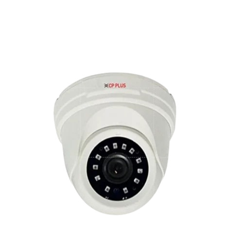 Cp Plus Dome Camera - 1.3 MP Wired Plastic White Wall Mounted | Alarm Feature Ideal for Hotels and Schools