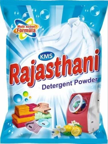 Detergent Powder Packaging Pouch - Ldpe, 6x4 Inches, Glossy Finish, Double Layer Lamination, Printed Design With Zipper/slider Closure