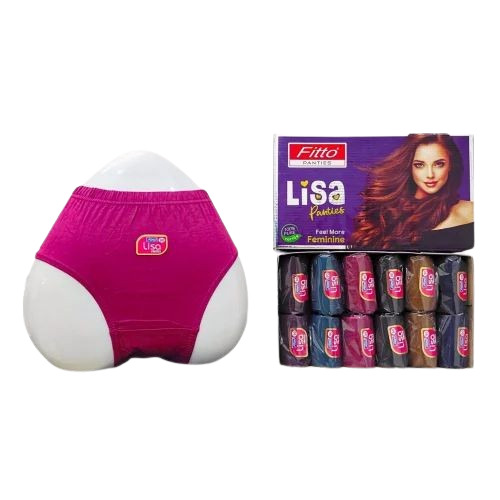 Ladies Cotton Panties - Cotton Fabric, Pink Color | Stylish, Comfortable Fit for Women, Plain Pattern Design in Packet Packaging