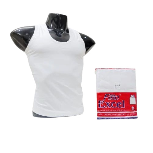 Men White Vest Banian