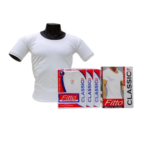 Mens Rns Vest - Cotton, Stylish White Vest for Men , Comfortable Plain Design