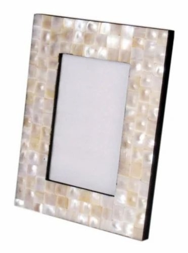 Mother Of Pearls - 4"x6" Rectangular White Photo Frame | Polished Finish, Gift Quality, New Condition