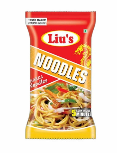 Noodles Packaging Pouch - PET Material Printed Laminated Design Glossy Finish Multi Layer Lamination Heat Sealed Closure | Food Packaging Pillow Pouch