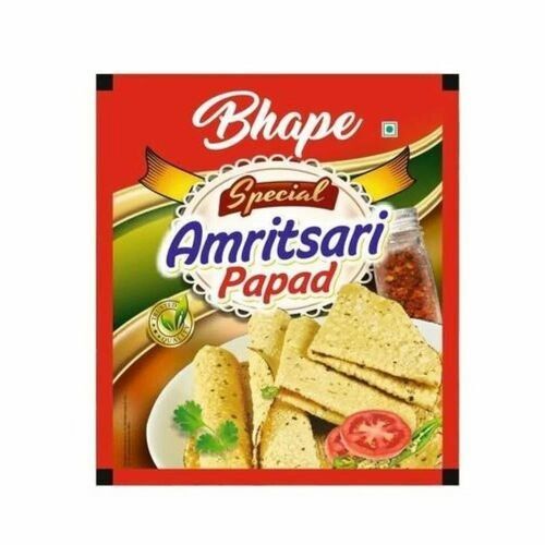 Papad Packaging Pouch - 1 Kg Capacity BOPP Material 6x4 Inches Size | Stand Up Pouch with Double Layer Lamination Rotogravure Printing