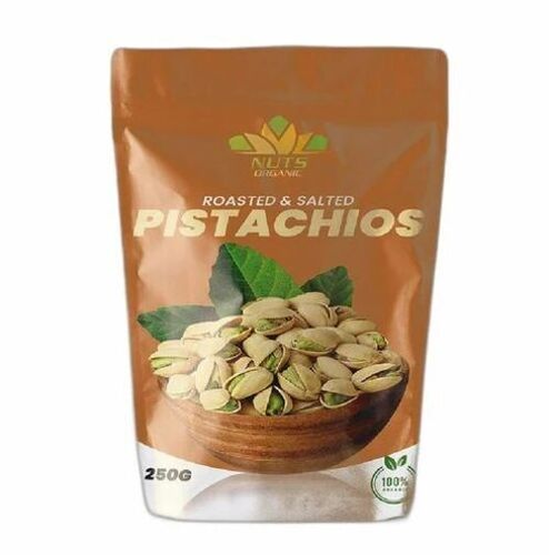 Pistachios Packaging Pouch - Plastic Material, Printed Pattern | Ideal for Food Preservation and Attractive Presentation