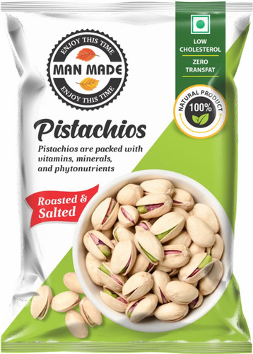 Pistachios Packaging Pouch - Plastic Material, Printed Pattern | Ideal for Secure Storage and Attractive Presentation of Snacks