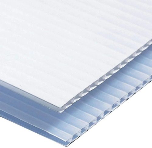 Plastic Corrugated Sheet - Color: White