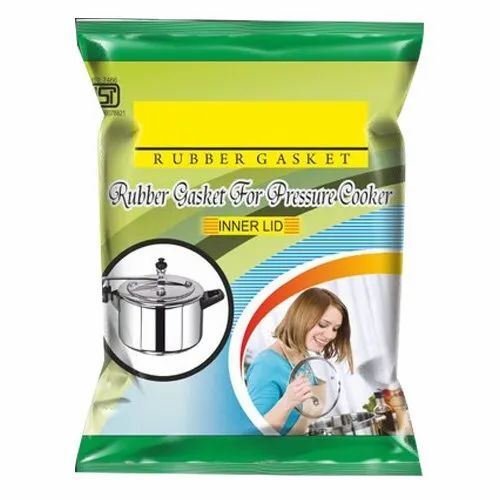 Rubber Gasket Packaging Pouch - LDPE, Center Sealed Design with Printed Pattern for Secure and Durable Packaging Solutions