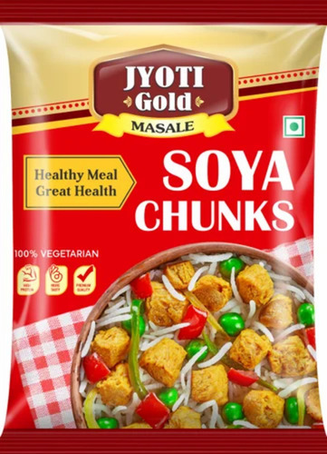 Soya Chunks Packaging Pouch - Plastic Material, Printed Pattern, Suitable for Efficient Packaging Solutions