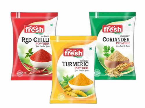 Spices Packaging Pouch - Plastic Material , Printed Design for Enhanced Visibility and Efficient Preservation of Contents