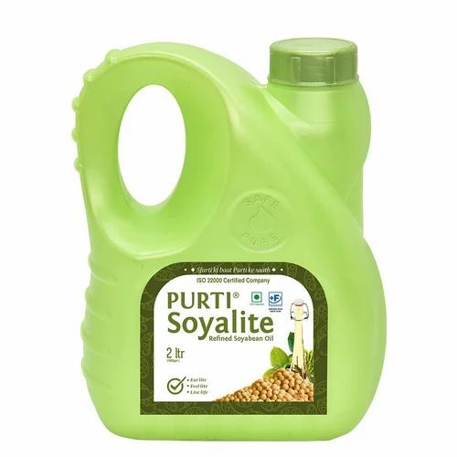 Refined Soyabean Oil - 2 Litre Can | Organic, 100% Pure, 12 Months Shelf Life, Ideal for Cooking