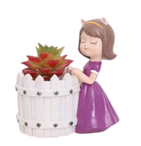 Basket Girls Flower Planter