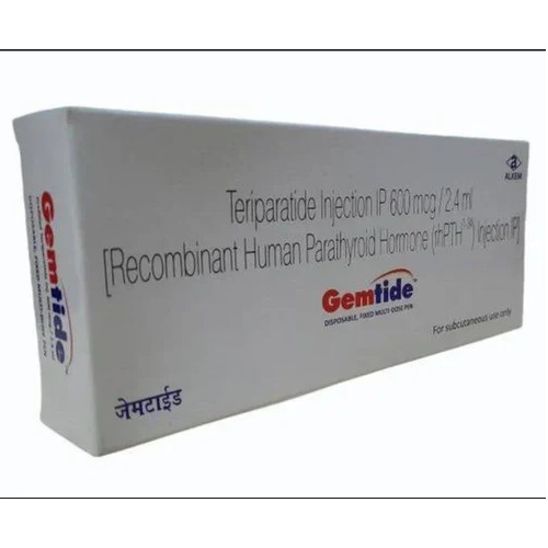Gemtide Teriparatide - 250 mcg Pre-Filled Pen, Liquid Injection for Osteoporosis Treatment, Prescription Only, 3ml Packaging