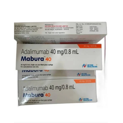 Mabura Adalimumab Injection 40 mg - Liquid Dosage Form, 36 Months Shelf Life, Store in Cool Dry Place