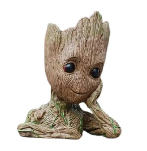 Resin Groot Flower Pot - Resin Material, Various Sizes, Glossy Finish, Attractive Colors | Crack Resistant, Quality Tested, Ideal for Planting