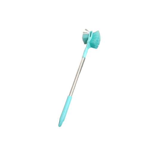 Toilet Cleaning Brush - Medium Bristle Stiffness, Stainless Steel Handle, Plastic Blue Bristle | Durable Design for Effective Toilet Cleaning