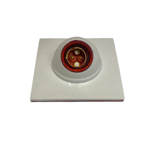 Vebstar Plate Type Angle Bulb Holder - 2 Amp, White | Application: Home & Hotels, Bulb Base: B22