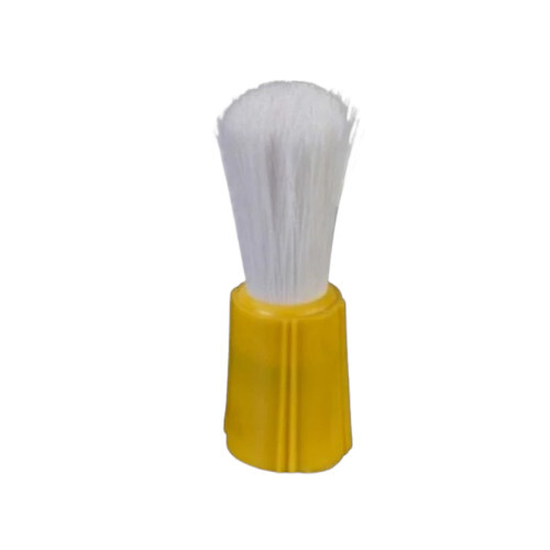 Venus 07 Shave Brush - Plastic, 4 Inch | White and Yellow, Male, External & Multiple Use, Made with Durable PP Bristles