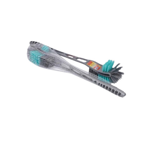 Venus Ashy Toilet Cleaning Brush - Silicone Bristles, 22 Inch, Grey | Durable Plastic, Soft Rectangular Shape