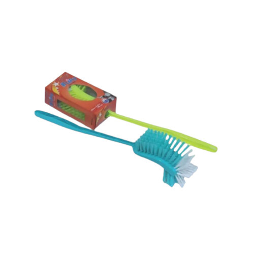 Venus Lofty Toilet Cleaning Brush - Soft Silicone Bristles, 14 Inch Rectangular Shape, Durable Plastic Materials - Blue and Green Colors
