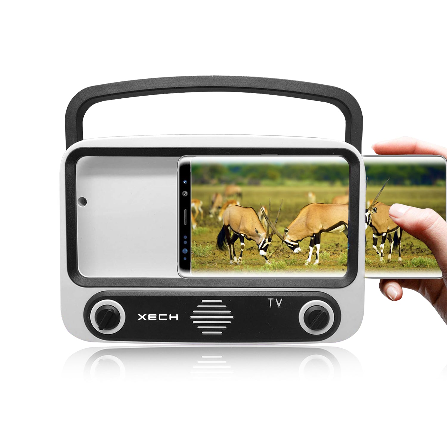 Xech Bluetooth Speaker with Phone Holder 5W Mini TV Wireless Speaker with 6H Play Time Tellivibe Max