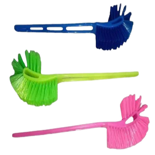 5 Inch Toilet Cleaning Brush - Durable Plastic, Double-Sided Bristle Style | Easy to Use, Multicolor, Ideal for Toilet Cleaning