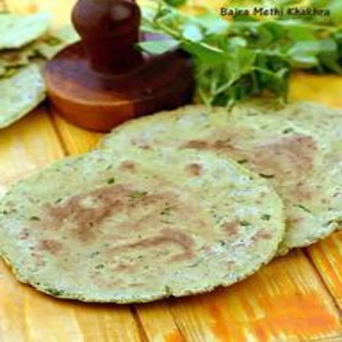 Bajri Methi Khakhra - Crispy Round Vegetarian Snack | Salty Flavor, Tasty and Crunchy Experience