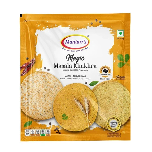 Dry Masala Khakhra - Crispy Vegetarian Snack | Tasty Salty Flavor, Dry Masala Style, Perfectly Crisp, Savory Crunch for Every Occasion