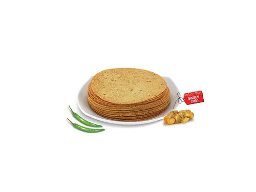 Ginger Chilli Khakhra - Crispy & Tasty Vegetarian Snack | Flavorful, Salty Taste, Made with Quality Ingredients
