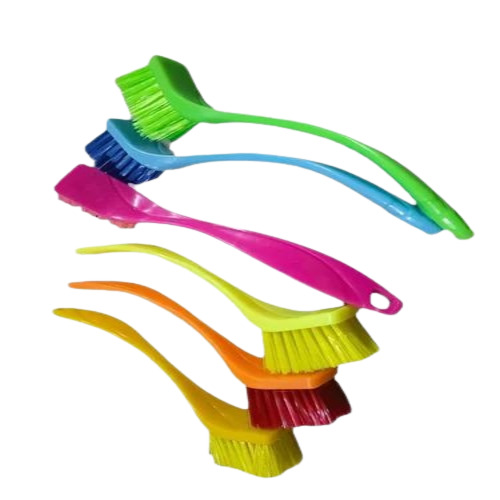 Kitchen Sink Brush - Plastic, Standard Size, Multicolor | Durable, Double-Sided Bristles, Easy to Clean, Versatile for Kitchen Use