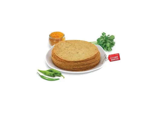 Kothmir Marcha Khakhra - Vegetarian Kothmir Flavor, Crispy & Tasty Salty Snack | Perfectly Spiced, Authentic Indian Khakhra Experience