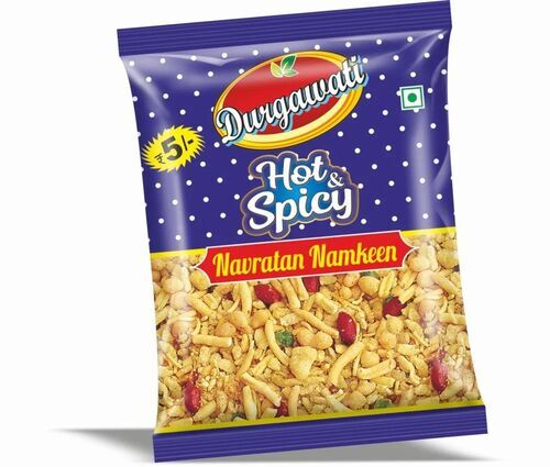 Namkeen Packaging Pouch - Plastic Material, 6x4 Inches Size, Double Layer Lamination , Moisture Proof and Printed Pouch with Heat Sealed Closure