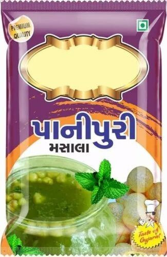Pani Puri Paste Packaging Pouch - PET (Polyester) Material, Printed Pattern, Matte Finish, Double Layer Lamination, Heat Sealed Closure