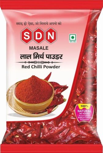 Red Chilli Powder Packaging Pouch - Plastic Material | Printed Design for Enhanced Visibility and Effective Packaging Solutions