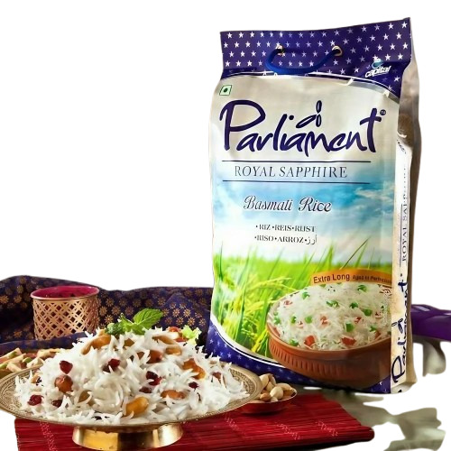 Rice Packaging Pouch - Plastic Material, 10 Kg Capacity, 8x8x5 Inch Size, Printed Pattern for Efficient Rice Storage