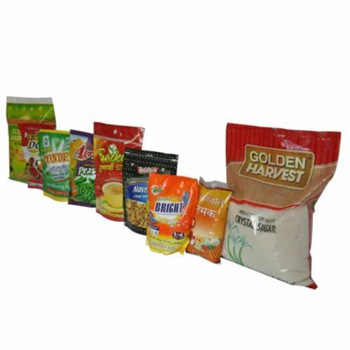 Food Packaging Pouches - Plastic Material, Printed Design | Ideal for Various Packaging Applications