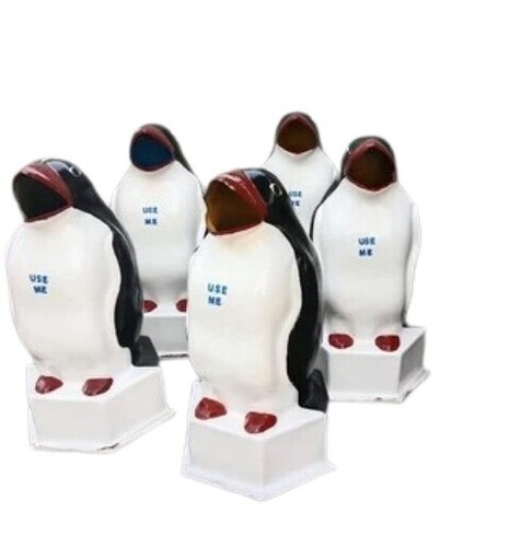 FRP Small Penguin Dustbin