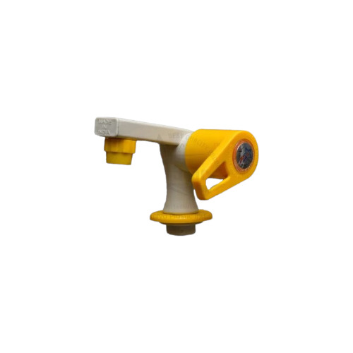UPVC Bathroom Bib Cock - ABS Material, 1.5-inch Size, Glossy Finish, Available in White, Black, Yellow | Hot and Cold Water Use, Duck Mount Type