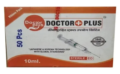 10ml Doctor Plus Syringe - Medical Grade, Disposable, Single Use | Ideal for Hospital and Clinic Applications