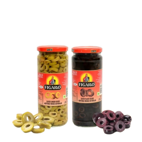 340g Figaro Kalamata Olives - Glass Bottle Organic Ingredients: Olive | Healthy Snack with 36 Month Shelf Life Good Packaging