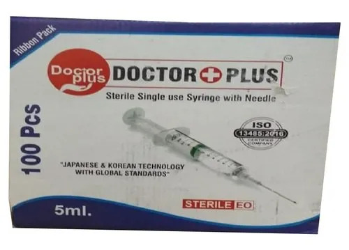 5ml Doctor Plus Syringe - Medical Grade Disposable Single Use Equipment for Hospital & Clinic Applications | Ideal for Safe Medication Administration