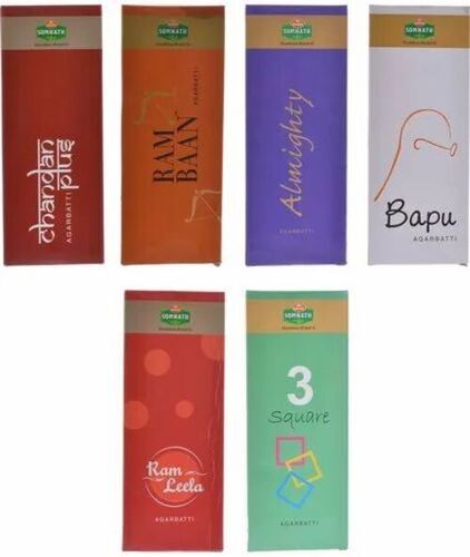 Agarbatti Packaging Pouches - PET (Polyester), Matte Finish, Multi Layer Lamination, Heat Sealed Closure, Printed with Rotogravure Technique